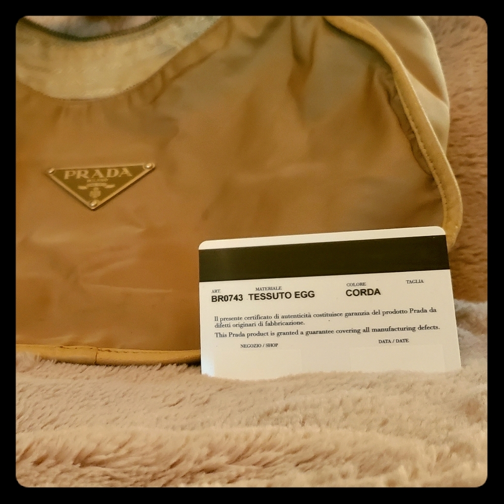 Gold/tan Prada Shoulder Bag